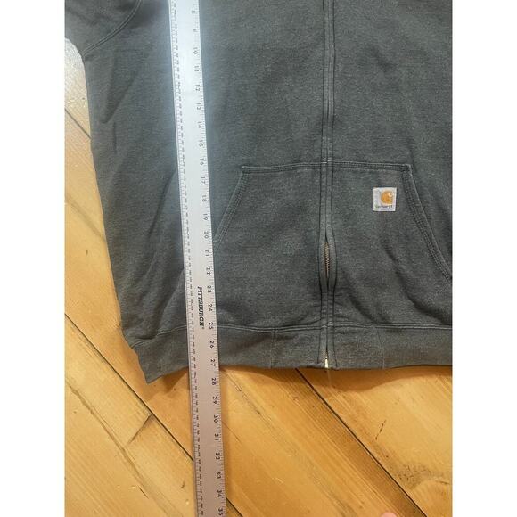Carhartt K122 Grey Loose Fit Midweight Full Zip Men's Hoodie Sweatshirt XL - Picture 8 of 8